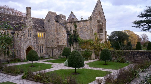 Nymans Forecourt Garden in winter
